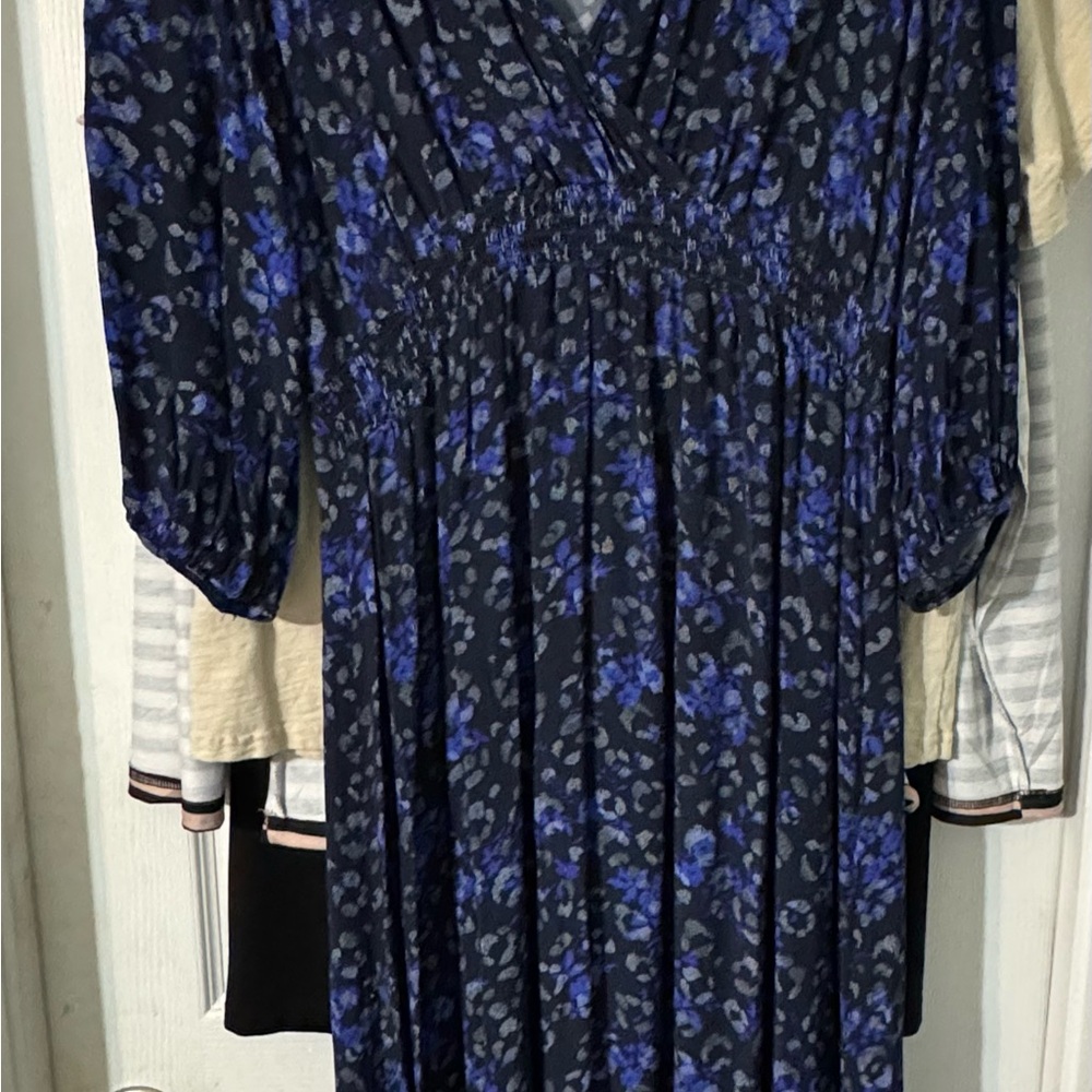 GAP Blue and Black Patterned Dress